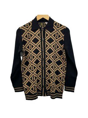 Fendi Cardigan Black Beige